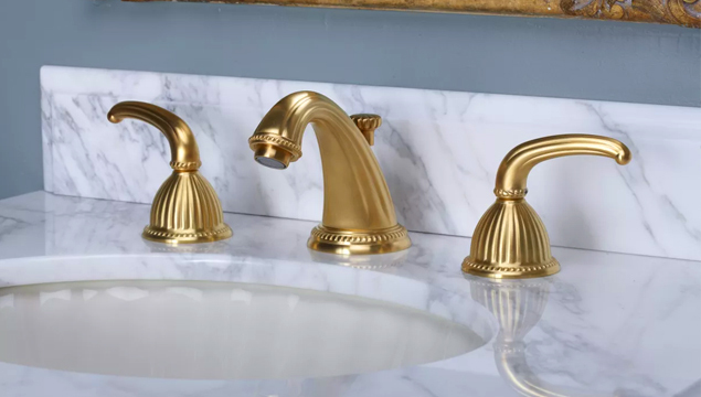 Satin brass- bathroom hardware