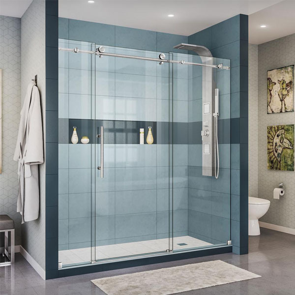 Coated glass doors
