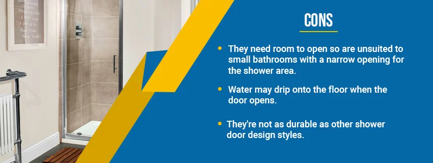Pivot Glass Shower Door - Cons