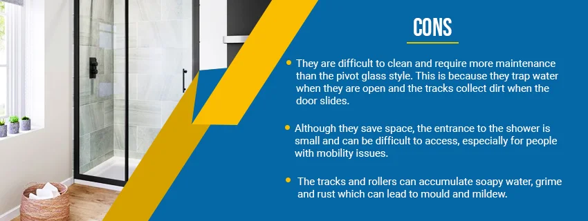 Sliding Glass Shower Door-Cons
